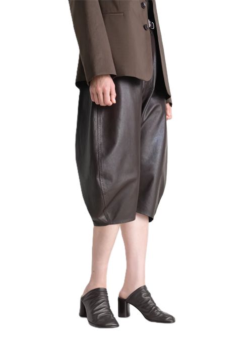 MULES LemairePelle di agnello liscia - Cioccolato fondente Lemaire | FO0262 LL0154BR490 DARK CHOCOLATE